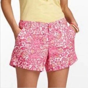 LILLY PULITZER Hotty Pink Sailors Valentine Callahan Short Seashells Sand Dollar